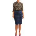 thumbnail image 2 of Alivia Ford Women's Plus Size Pull-On Denim Skirt, 2 of 4