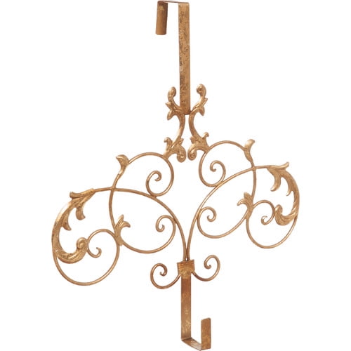 Formal Scroll Wreath Holder Door Mount