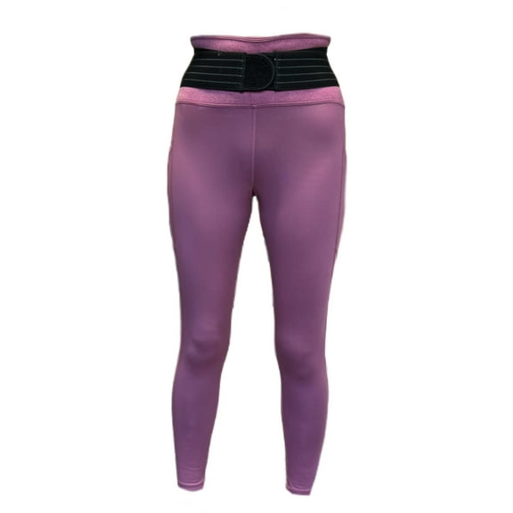 TOMMIE COPPER Women's Adjustable Strap Back Support Pro 24" Leggings, Mauve, M