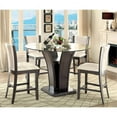 thumbnail image 3 of Furniture of America Waverly 5-Piece Wood Counter Height Dining Set in Dark Gray, 3 of 5