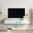 thumbnail image 6 of Floating TV Stand Wall Mounted with 16 Color LEDs,69" Modern TV Stand, Floating TV Cabinet Entertainment Center for 55 60 65 Inch TV,Black, 6 of 18