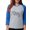 Heather/Blue, variant on CafePress - My Dog Lets Me Sleep On The Bed Womens Baseball Te - Womens Baseball Tee