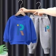 thumbnail image 2 of Karoyedx Toddler Boys Outfits Winter Baby Boy Girl Outfit Set Solid Long Sleeve Soft Breathable Unisex Waffle Shirt and Pant Spring Clothes Sets 2Pcs Blue Size,7-8 Years, 2 of 5