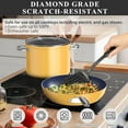 thumbnail image 6 of NuWave 12pcs Non-Stick Cookware Set, Healthy Duralon Blue Ceramic Nonstick Pots and Pans Set , Lightweight Cookware Set works on All Cooktops, Tempered Glass Lids & Stay-Cool Handles, Apricot, 6 of 9