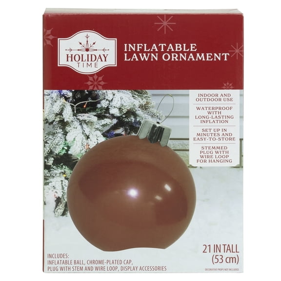 Red Inflatable Christmas Ornament Decoration, 21", by Holiday Time