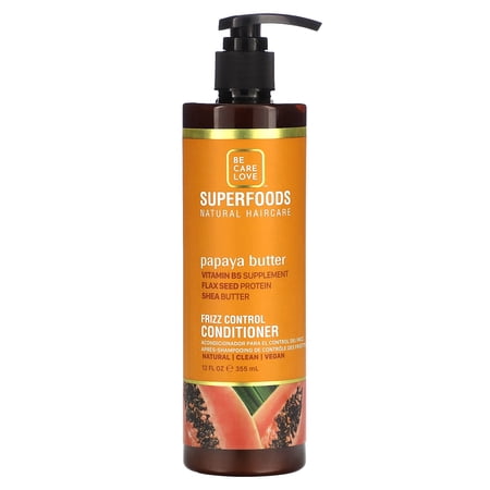Be Care Love Frizz Control Conditioner, Papaya Butter, 12 fl oz (355 ml)