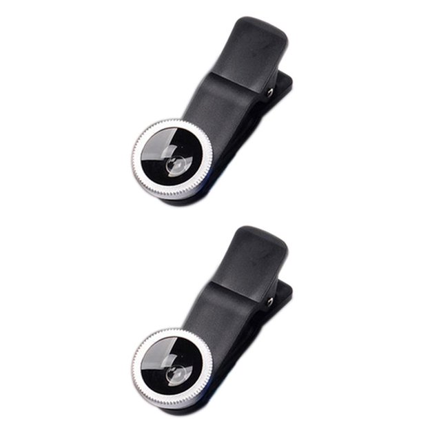 Sidaley Clip-on Fish Eye 3 en 1 Kit de lente de cámara con lente gran angular para Samsung/iPhone Type1 NO1