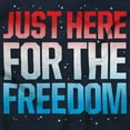 thumbnail image 2 of Patriotic Just Here For The Freedom Sweatshirt for Men or Women Brisco Brands S, 2 of 6