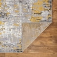thumbnail image 4 of World Rug Gallery Distressed Modern Abstract Area Rug - Yellow 7'10" x 10', 4 of 7