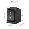 thumbnail image 4 of 2-pack 6 PIN DPDT Double Pole Double Throw 20 Amp Momentary Rocker Switch, 4 of 6