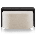thumbnail image 3 of Bouclair Table Basse Beige Noire avec Ottoman, 3 of 10