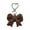 Coffee color, variant on Sweet Bows Keychain Car Chains Bowknot Keyring Bag Charm Handbag Charm Lovely Heart Keyholders Phone Charm