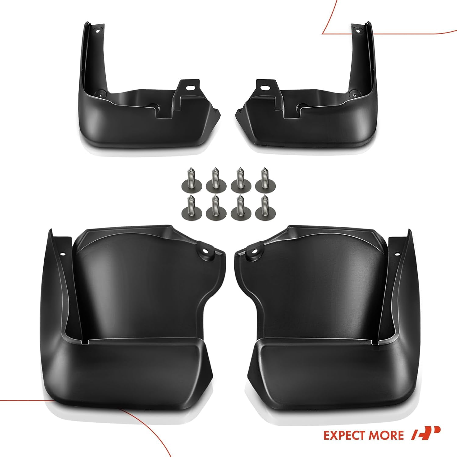 A-Premium Mud Flaps Splash Guards Replacement for Honda Accord 2008-2012 Sedan 4-Door 4-PC Set