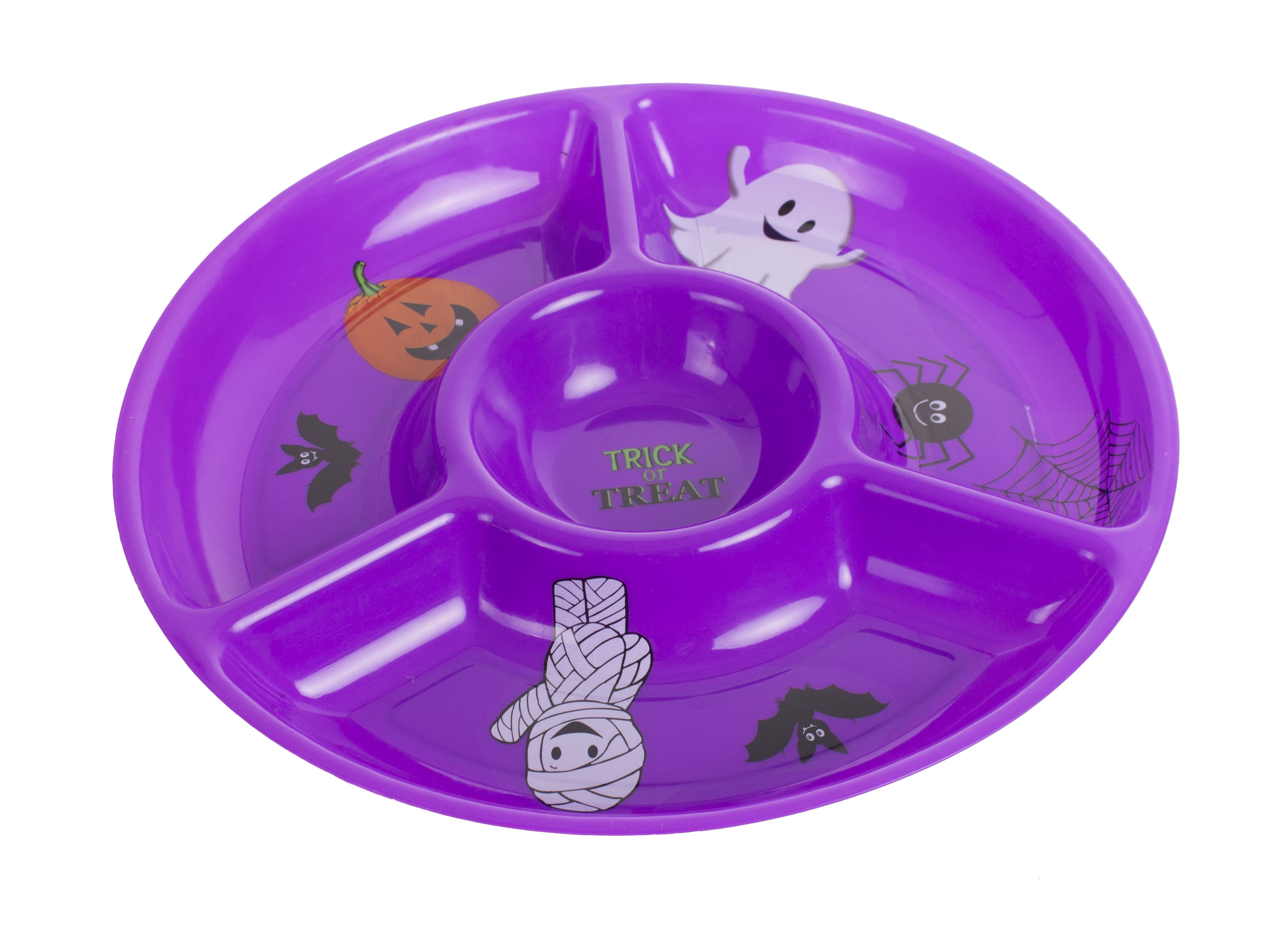 Fun World Sectioned Halloween Party Dip Platter Serving Tray, 12