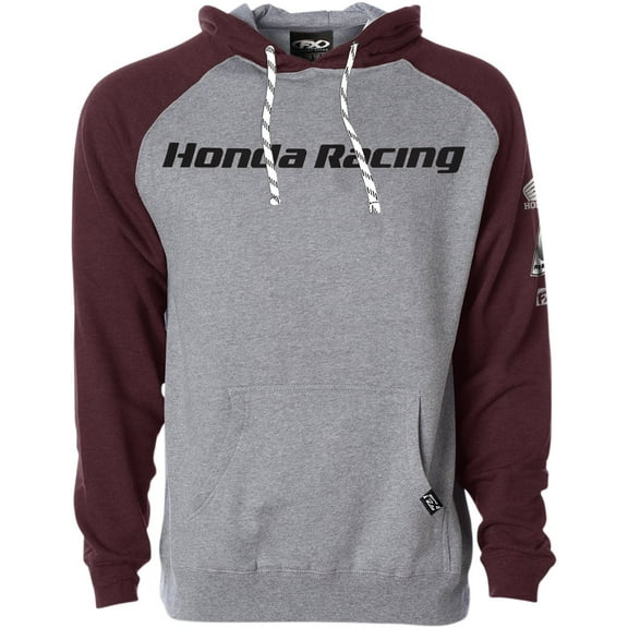 Factory Effex Honda Racing Logo Mens Pullover Hoody Gray/Burgundy XXL