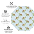 thumbnail image 3 of Lsque Cartoon Sea Turtle Pattern 4" Drink Coasters Set of 4, PVC Leather Absorbent Coasters, Table Coaster Set Decorative Coffee Cup Coasters Housewarming Gift -Octagon, 3 of 6