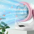 thumbnail image 5 of Mini Spray Fan Air Conditioner Fan Mini Colorful Lights USB Fan Spray Humidify Portable Rechargeable Low Noise Misting Fan for Bedroom,Office,Living Room, 5 of 8