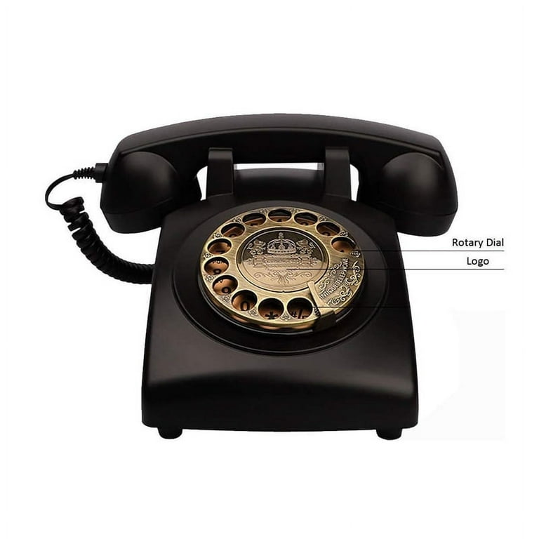 TelPal Corded Antique Phones Wired Black Landline Telephone Vintage Classic  Rotary Dial Home Phone of 1930s Old Fashion Business Phone Decorative Home  Office Desktop Telephone Set 