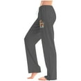 thumbnail image 4 of Xunlbb Summer Sale! Ladies' Easter Printed Double Pocket Drawstring Pants ,Gray S, 4 of 5