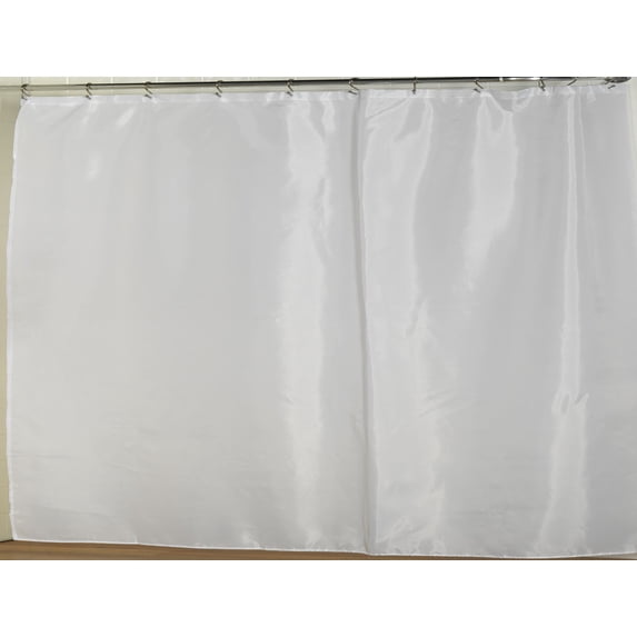 Live Life Extra Wide Water Repellant Fabric Shower Curtain Liner(108" x 72") - White