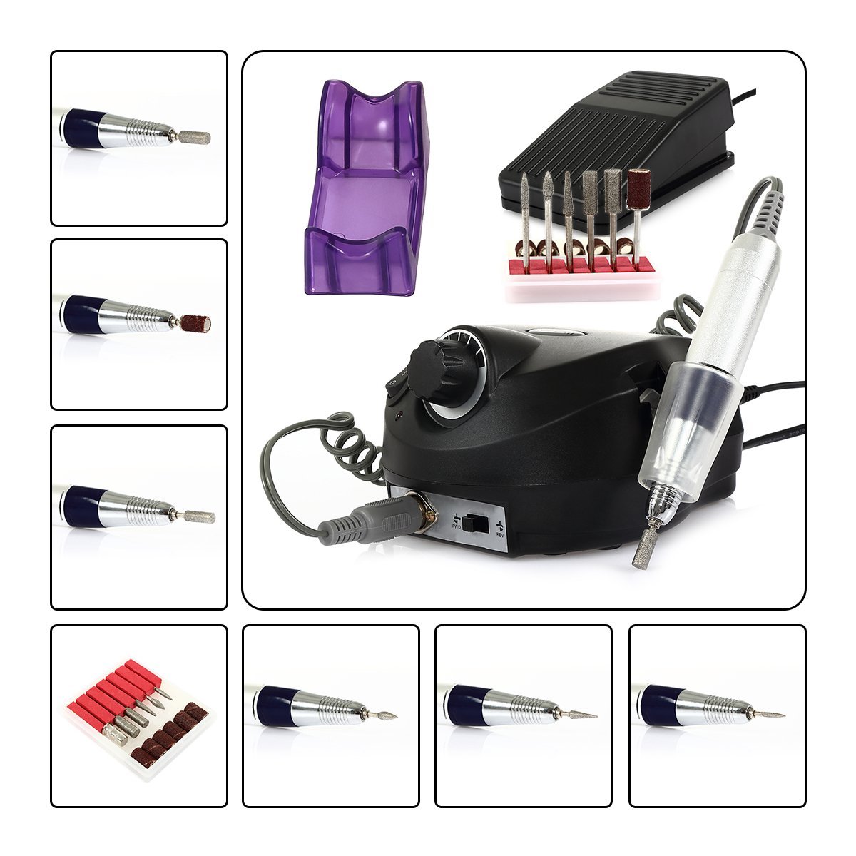 CoastaCloud Brand New 110V 1800030000RPM Black Professional Nails Salon Manicure Electric Nail