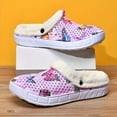 thumbnail image 5 of Sabots de Jardin pour Femmes à Papillons, Doublés en Peluche, Chauds pour l'Hiver, Légers, à Enfiler, Pantoufles d'Intérieur et d'Extérieur, 5 of 5