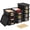 Black, variant on Stackable Plastic Storage Bins with Lids & Handles
