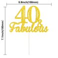 thumbnail image 2 of Cake topper KELTORA 40 y fabuloso con brillo dorado, 2 of 9
