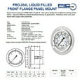 thumbnail image 5 of 2.5" Liquid Filled Pressure Gauge 0-2,000 PSI 1/4" NPT CBM Panel Flush Mount 204L-254O, 5 of 5