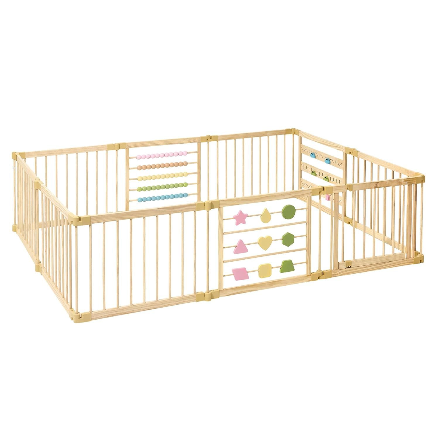 Wooden Foldable Adjustable Baby Play Pen
