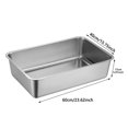thumbnail image 3 of Stainless Steel Cat Litter Box Extra Large High Sided Metal Litter Tray for Big Cats Odorless,Non-Stick Surface,Easy Clean Anti-Leak Durable Design for Kittens Adult Cats(23.62*15.75*5.91Inch), 3 of 8