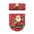 thumbnail image 2 of HELLHERO Christmas Gifts Polyester Fabric Toilet Cover Toilet Lid Covers Set Adjustable Universal Fits All Toilet Shapes Reusable Elastic Edge for U-Shaped, 2 of 8