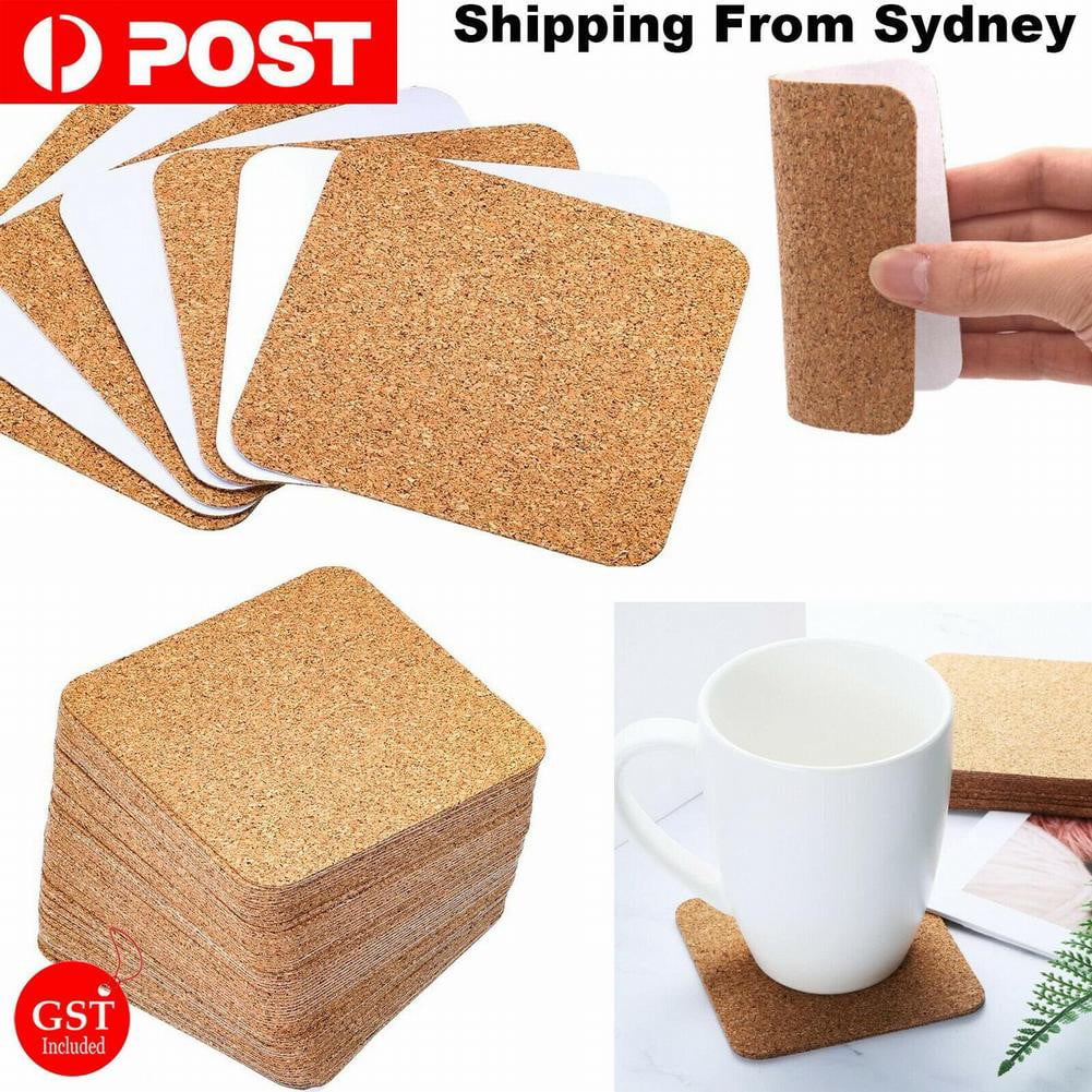  Yalikop 120 Pieces Self Adhesive Cork Sheets 4 x 4 Inches Cork  Board Tiles Cork Board Squares Cork Backing Cork Adhesive Sheets Sticky  Cork Mat for Cork Coasters and DIY Crafts