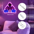 thumbnail image 6 of JFLLamp LED Neon Sign Gaming Theme Light Purple Blue Wall Decor USB Powered Acrylic Backboard Hanging Light for Room Setup, 6 of 7