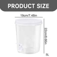 thumbnail image 3 of MOQIN 1/1.3 Gallon Drink Dispenser for Fridge, Leakproof Plastic Water Container Fridge Beverage Dispenser Ice Juice Dispenser for Home Party Restaurant Bar Buffet, 3 of 9