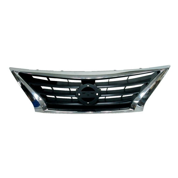 New Aftermarket  Chrome And Black Front Grille 623109KM0D One Piece fits 2015-2019 Nissan Versa