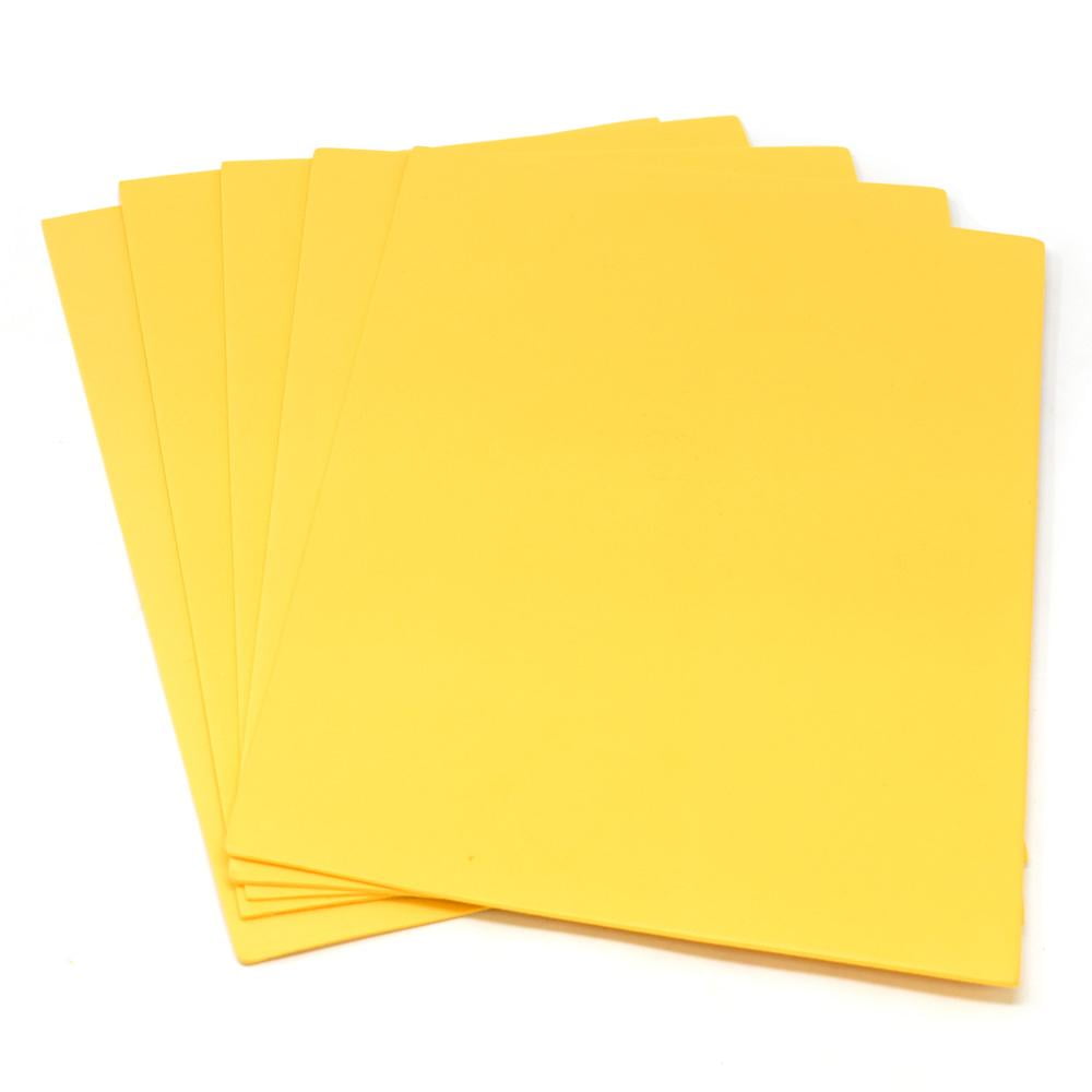 Plain EVA Foam Sheets, 9Inch x 12Inch, 5Piece, Golden Yellow