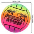 thumbnail image 3 of Inflatable Rainbow Volleyballs Beach Ball Sports Pool Ball Indoor and Outdoor Playing Inflatable Ball, 3 of 3