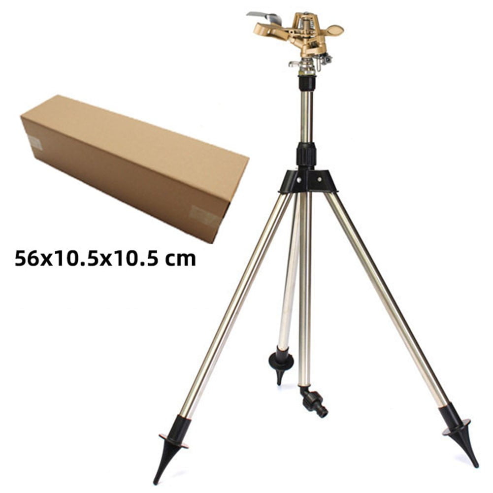 RANME 90Cm Rotating Metal Tripod Sprinkler Adjustable Height Stand Large Coverage Area