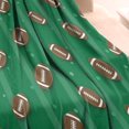 thumbnail image 3 of Green Striped Footballs Pattern Blanket,Comfortable Soft Lamb Wool Throw Blanket,All Season,Warm Lightweight Blankets for Sofa Bed Couch Living Room Chair,30"x40", 3 of 4