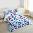 thumbnail image 3 of Feelyou Blue Bowknot Cherry Twin Comforter Sets, Fairy Princess Bedding Set, 2-Piece, 3 of 8