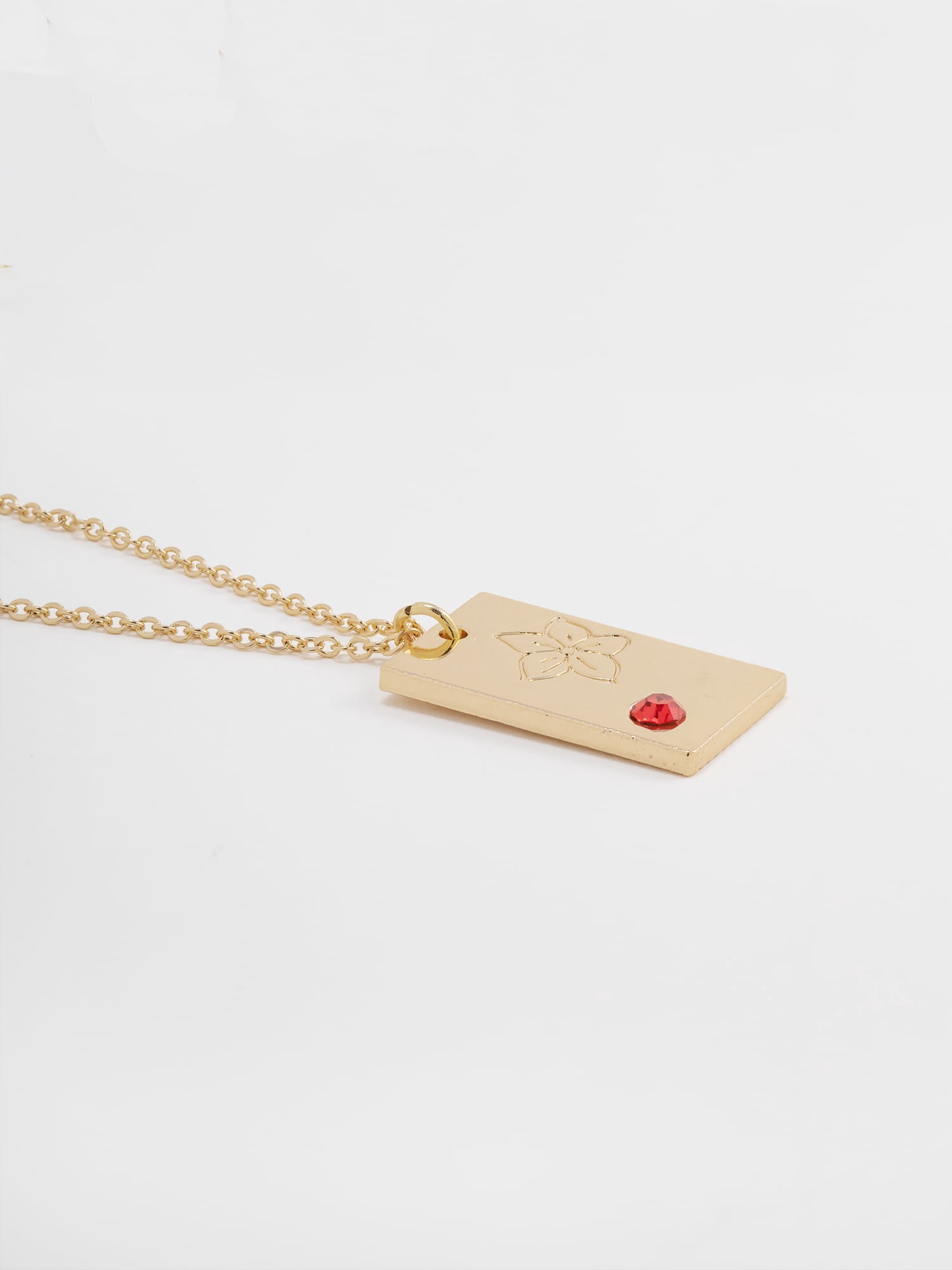 Time and Tru Women's Goldtone Necklace, July Birthstone