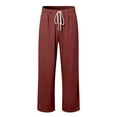 thumbnail image 5 of Mens Pants Casual Mens Slacks Men's Casual Pants Comfortable Solid Color Button Fly Sleep Pants for Home Outdoor Walking Slim Fit Long Trousers, 5 of 6