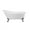 White- Silver, variant on Charlotte 60 Inch Cast Iron Slipper Clawfoot Tub - No Faucet Drillings