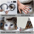 thumbnail image 2 of 1pc Three Cats Under a Blanket Absorbent Non-Slip Bathroom Thickened Flannel Rug Decor,Soft,Quick Drying,Suitable For Indoor/outdoor Use,Bathrooms,Bedrooms,Kitchens,Terrace,Laundry Rooms,16"x24", 2 of 9