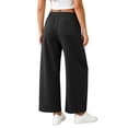 thumbnail image 4 of Oksale Barrel Sweatpants Women Petite Loose Wide Legged Sweatpants with Pockets Active Outdoor Elastic High Waisted Sweat Pants Fall Clothes Black M, 4 of 10