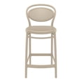 thumbnail image 3 of Compamia Marcel Contemporary Resin Indoor Outdoor Counter Stool - Set of 1, Taupe, 3 of 5