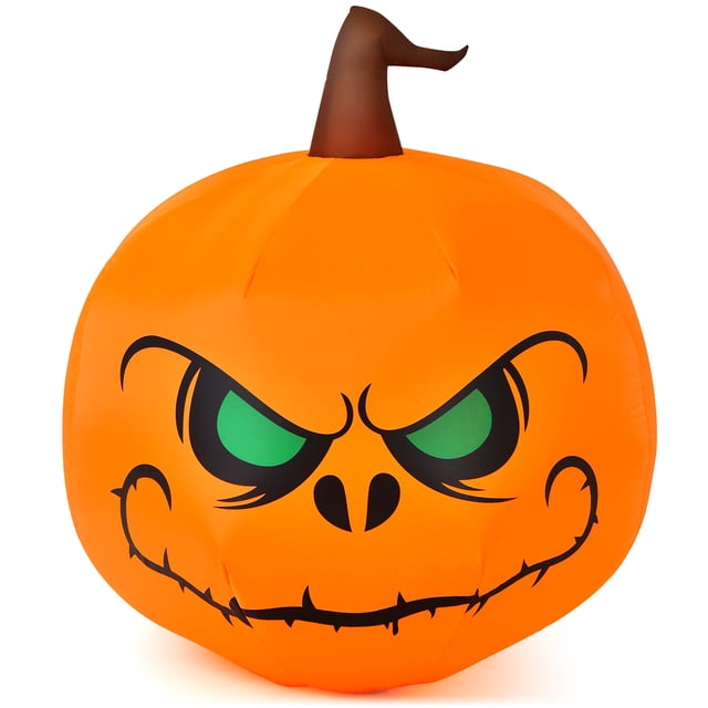Topbuy Grande citrouille gonflable Halloween 4 pieds avec lumière LED intégrée pour intérieur et extérieur