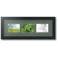 thumbnail image 1 of ArtToFrames Collage Photo Picture Frame with 3 - 3.5x5" Openings, Framed in Black with Forest Green and Black Mats (CDM-3926-67), 1 of 1