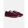 thumbnail image 2 of No Boundaries Women's Faux Suede Double Lace Sneakers, 2 of 5